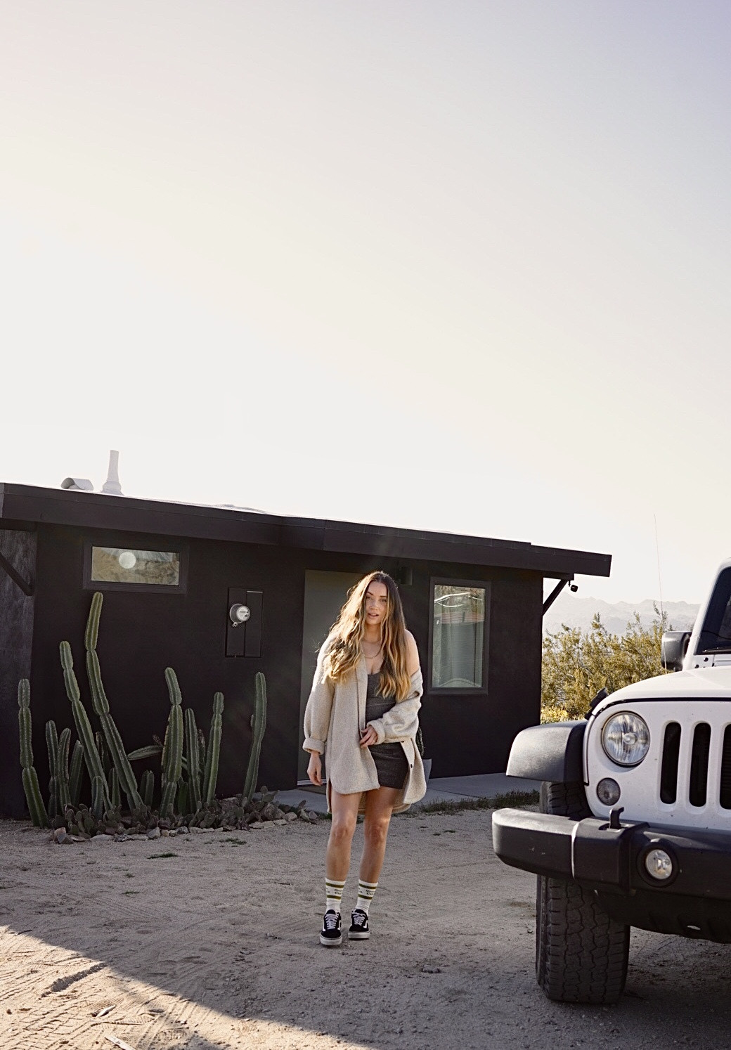 Caley Dimmock in the desert